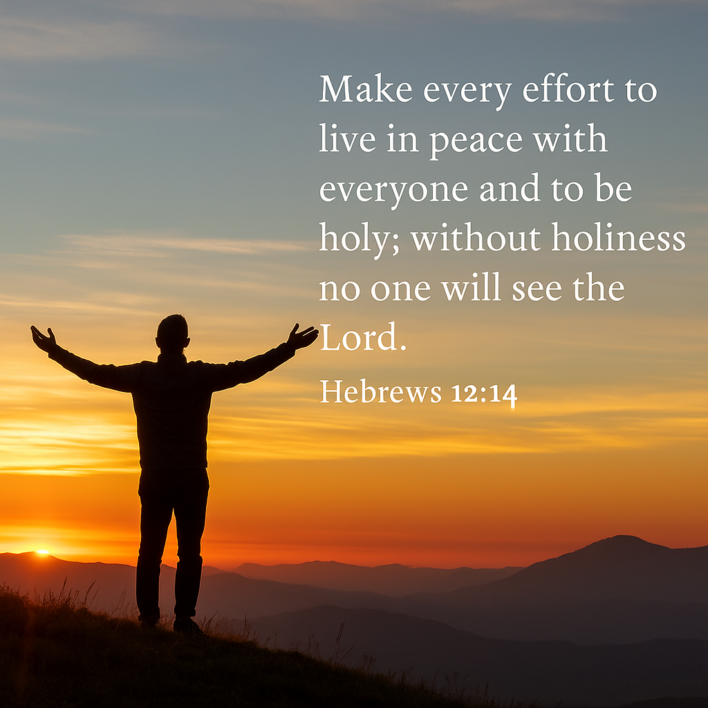 verse of the day hebrews 12:14